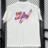 2025 T246 Flying Man White  Pure Cotton  Blue T-shirt(小标）
