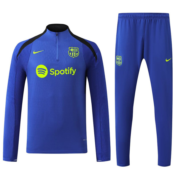 24/25 BAR  Blue Player version Half Pull Tracksuit  (球员版、半拉链)