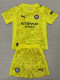 25/26 Man City Goalkeeper Yellow Kids Soccer Jersey