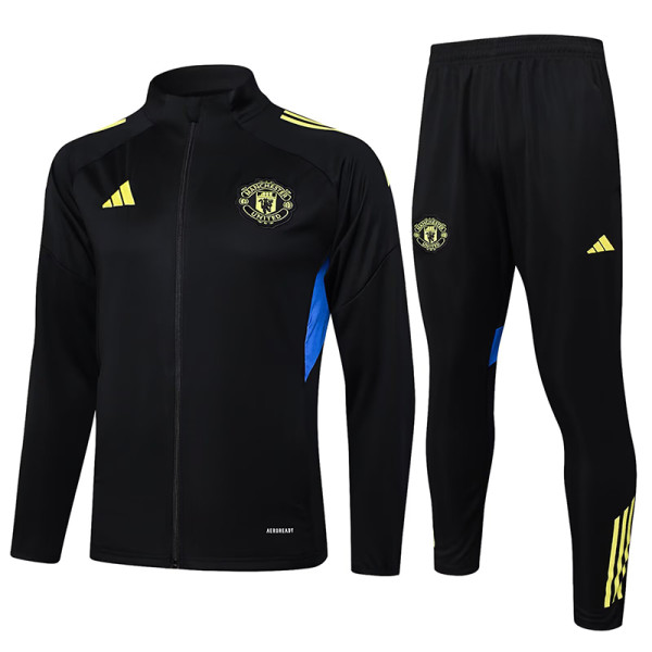 25/26  Man Utd Black  Jacket Tracksuit#A2526