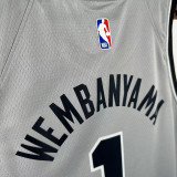 25/26 Sa Spurs WE MBANYAMA #1 Grey Limited Edition Top Quality Hot Pressing NBA Jersey