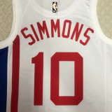 22/23 Nets SIMMONS #10 White Top Quality Hot Pressing NBA Jersey (Retro Logo)