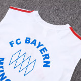 25/26 Bayern  White Retro Training Vest Suit #D25104（蓝色边）