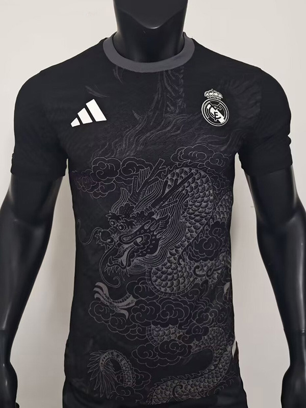 25/26 RMA  Dragon Special Edition Black  Fans Soccer Jersey