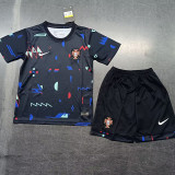 24/25 Portugal Black Kids Soccer Jersey