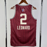 23/24 ALL-STAR LEONARD #2 Red Top Quality Hot Pressing NBA Jersey