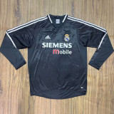 2004/2005 RMA Away Black Long Sleeve Retro Soccer Jersey (长袖)