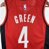 22/23 ROCKETS GREEN #4 Red Away Top Quality Hot Pressing NBA Jersey