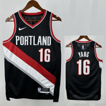 22/23 Trail Blazers  YANG #26 Black Top Quality Hot Pressing NBA Jersey