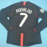 2007/2008 Man Utd Away Black long sleeve Retro soccer jersey (长袖)