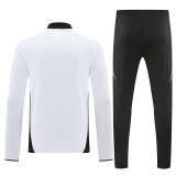 24/25 RMA White  Half Pull  Kids tracksuit  (童装白配黑裤、半拉链)