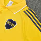 25/26 Boca Juniors Yellow polo shirts pants suit