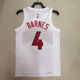 22/23 Raptors BARNES #4 White Top Quality Hot Pressing NBA Jersey