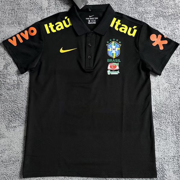 25/26 Brazil Black Retro Edition Polo Jersey
