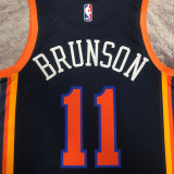 22/23 KNICKS BRUNSON #11 Black Top Quality Hot Pressing NBA Jersey (Trapeze Edition) 飞人版
