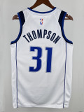 22/23 Dallas Mavericks THOMPSON #31 White Home Top Quality Hot Pressing  NBA Jersey主场（V领）