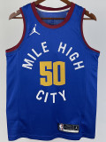 20/21 Nuggets GORDON #50 Blue Top Quality Hot Pressing NBA Jersey (Trapeze Edition) 飞人版