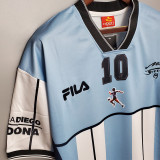 2001MARADONA 10# Argentina Home Retro Soccer Jersey