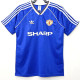 1988/1990 Man Utd Away Blue Retro Soccer Jersey