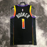22/23 SUNS BOOKER #1 Black Top Quality Hot Pressing NBA Jersey (Trapeze Edition)
