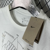 2025 T242 NK Triangle pattern White Pure Cotton  T-shirt