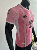 25/26 Inter Miami  Leaf patterns  Pink  Player Version  Polo Shirts