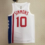 22/23 Nets SIMMONS #10 White Top Quality Hot Pressing NBA Jersey (Retro Logo)