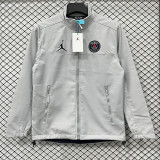 25/26 PSG Grey Thickened Assault Stand Collar Windbreaker (RK901立领加厚冲锋衣）