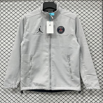 25/26 PSG Grey Thickened Assault Stand Collar Windbreaker (RK901立领加厚冲锋衣）