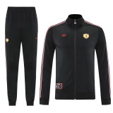 25/26  Man Utd Black Retro Edition Jacket Tracksuit#01