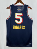 24/25 ALL-STAR EDWARDS #5 Royal Blue Top Quality Hot Pressing NBA Jersey