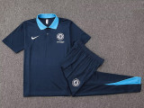 24/25 CHE Royal Blue Polo Collar Pants Set(C1113)