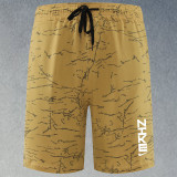 2025 RF-M564 NK Yellow Cracked Digital Printed Casual Fitness Shorts#带ZU字样