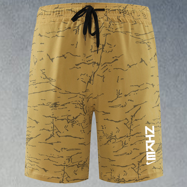 2025 RF-M564 NK Yellow Cracked Digital Printed Casual Fitness Shorts#带ZU字样