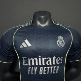25/26 RMA Away Long Sleeve  Player Version Soccer Jersey