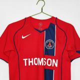 2004/2005 PSG Paris Away Red Retro Soccer Jersey(8A)