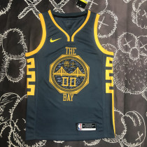 2018 WARRIORS KUMINGA #00 Black Gray Top Quality Hot Pressing NBA Jersey