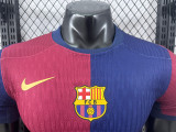 24/25 BAR Home Co branded advertisement  Player Version Soccer Jersey(胸前新广告）