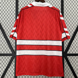 1988 Denmark Home Red  Retro  Soccer Jersey