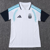 26/27 Argentina White Half Pull Player Version Training Short Suit(半拉球员版)