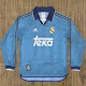 1999/2000 RMA Blue Retro Long Sleeve Soccer Jersey