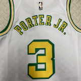 22/23 ROCKETS Porter Jr. #3 White Top Quality Hot Pressing NBA Jersey (Retro Logo)