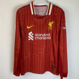 24/25 LIV Home  Long Sleeve  Soccer Jersey