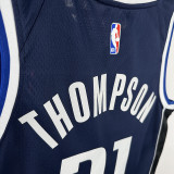 22/23 Dallas Mavericks THOMPSON #31 Royal Blue Flying Man Top Quality Hot Pressing  NBA Jersey飞人版（V领）