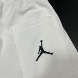 24/25 JOR White Grey Cotton shorts(005、前横大JOR标、全棉)