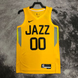 22/23 JAZZ CLARKSON #00 Yellow Top Quality Hot Pressing NBA Jersey