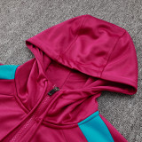 24/25 PSG Purple Hooded  Half Pull Tracksuit(Add Fluff)  (半拉链、加绒F598)