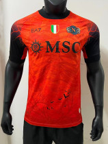 25/26 Napoli Halloween Orange Player Version Soccer Jersey