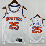 KNICKS BRIDGES #25 White Top Quality Hot Pressing NBA Jersey