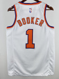 17/18 SUNS Booker #1White Retro Top Quality Hot Pressing NBA Jersey